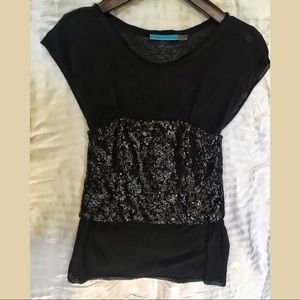 ALICE & OLIVIA Top with Waist Cincher Belt